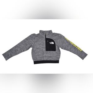 The North Face Kids Gray and Black Quarter-Zip Jacket